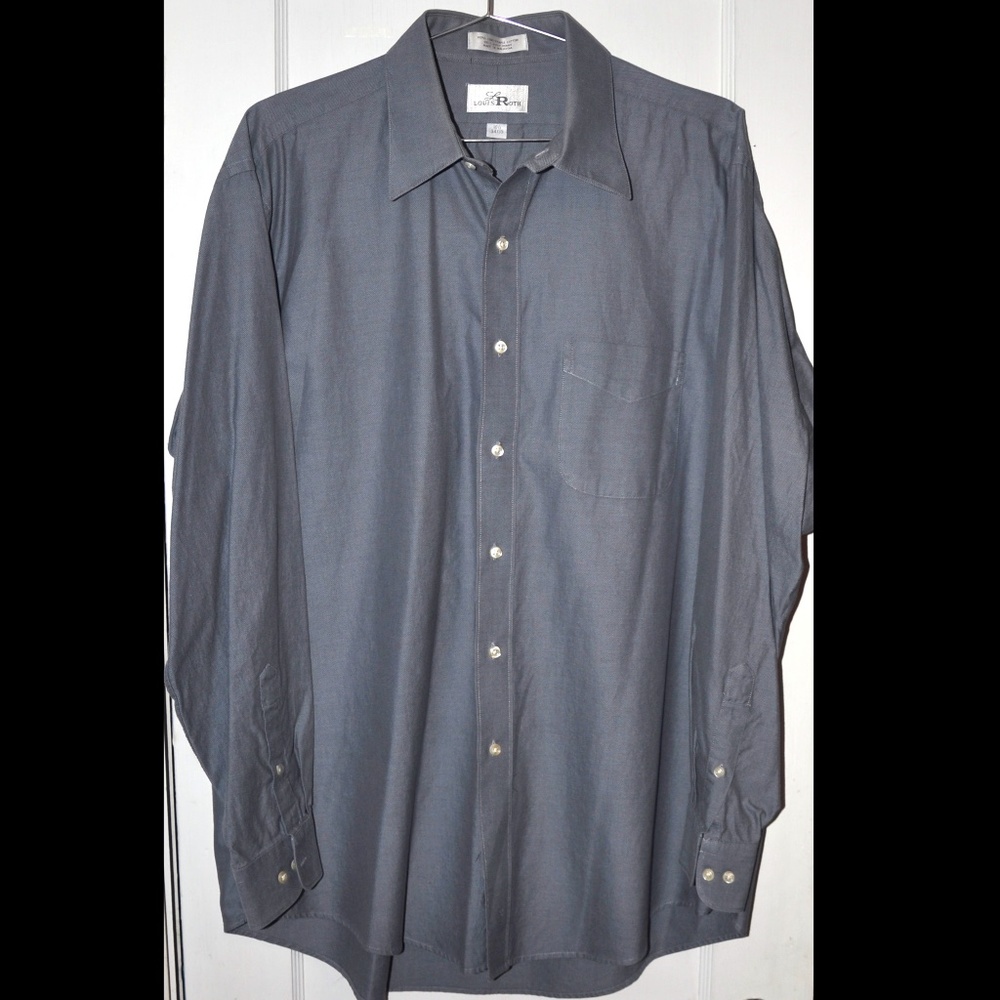 Louis Roth Dress Shirt 16 1/2 - 34/35 grey EUC